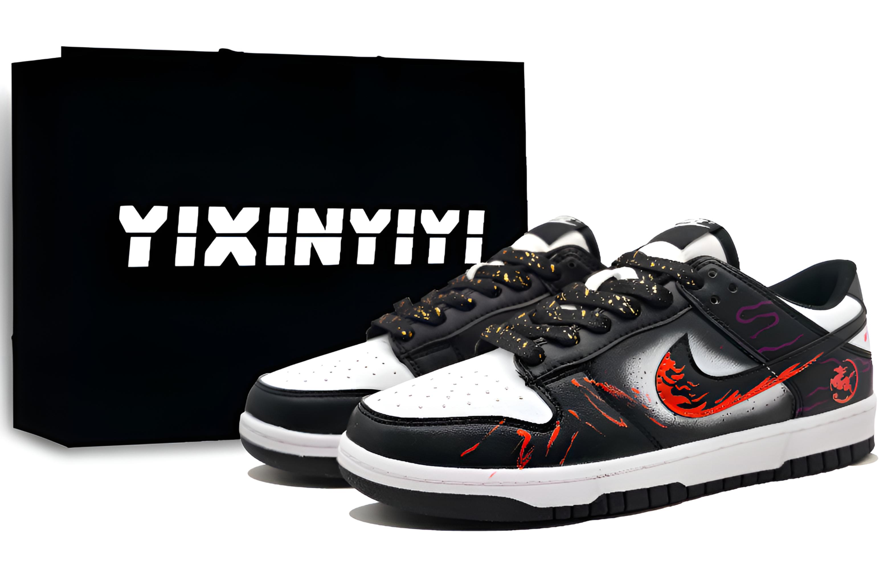 

Nike Dunk Abrasion Resistant низкие кроссовки для скейтбординга Unisex Sunset Red