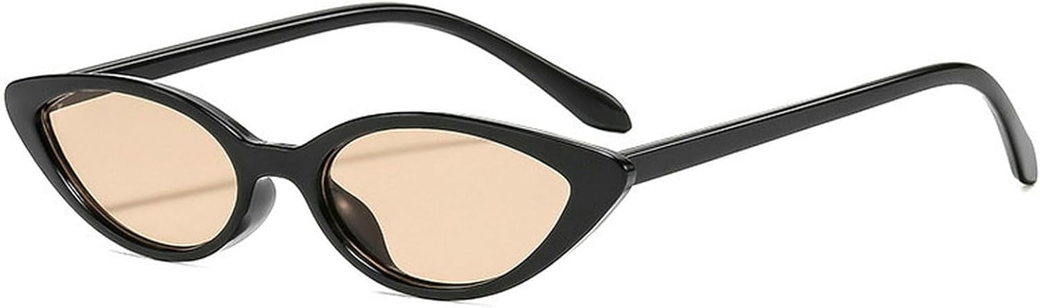 

Солнцезащитные очки COTIA в стиле ретро «кошачий глаз» для женщин и мужчин, маленькие, милые, треугольные, в стиле «кошачий глаз», с оригинальным дизайном и в стиле хип-хоп, Black Tea