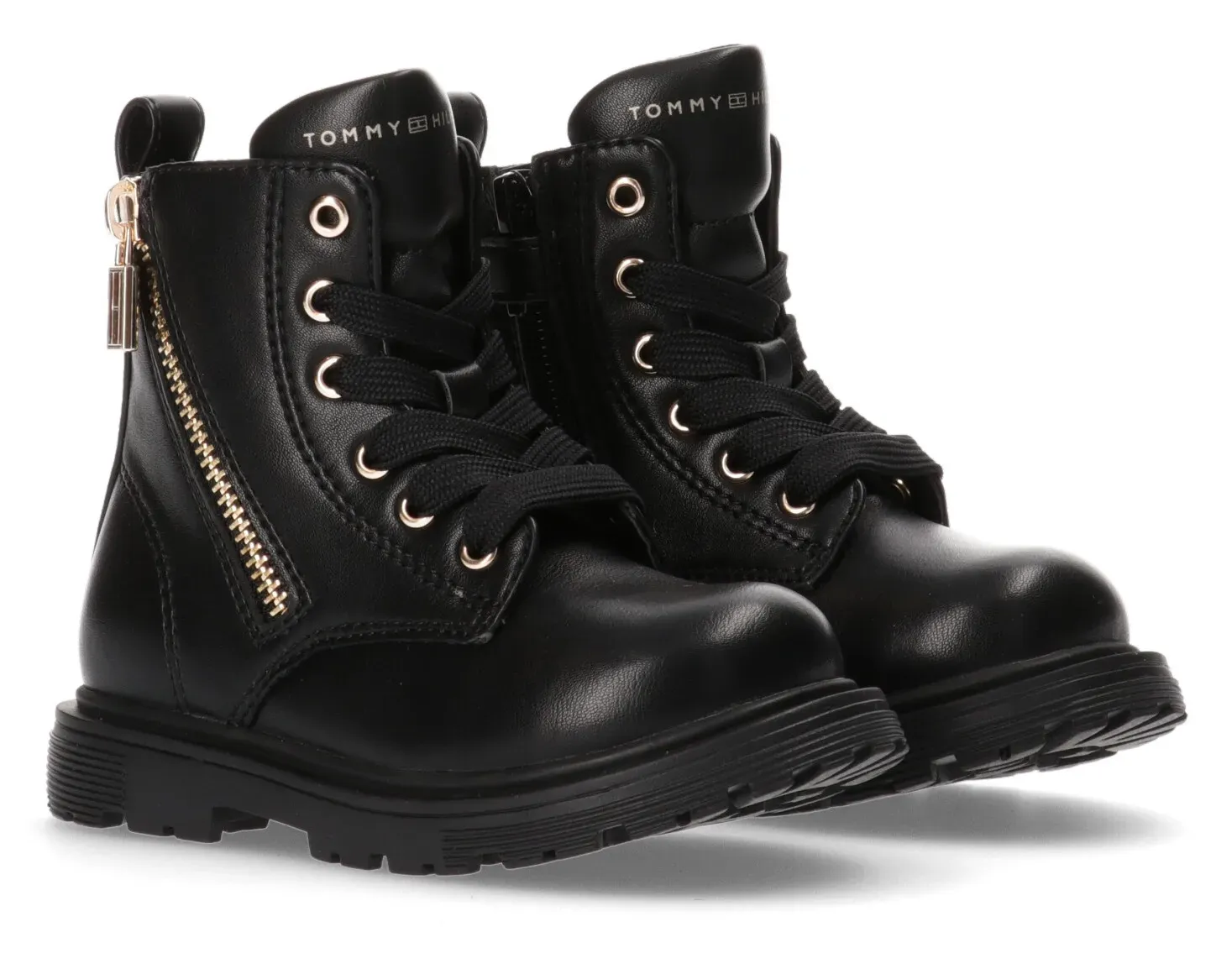 

Ботинки Tommy Hilfiger на шнуровке "LACE-UP BOOT", с декоративной молнией снаружи, черный