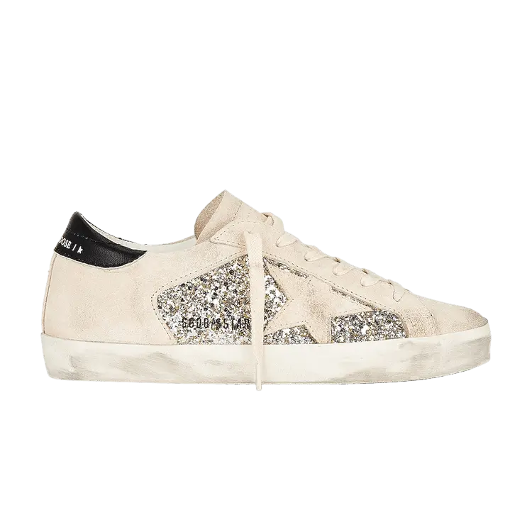 Кроссовки Golden Goose Wmns Superstar Platinum Glitter, кремовый