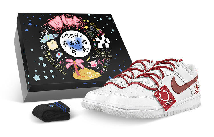 

Кроссовки для скейтбординга Dunk мужские с низким верхом белые/красные Nike, Красный, Кроссовки для скейтбординга Dunk мужские с низким верхом белые/красные Nike