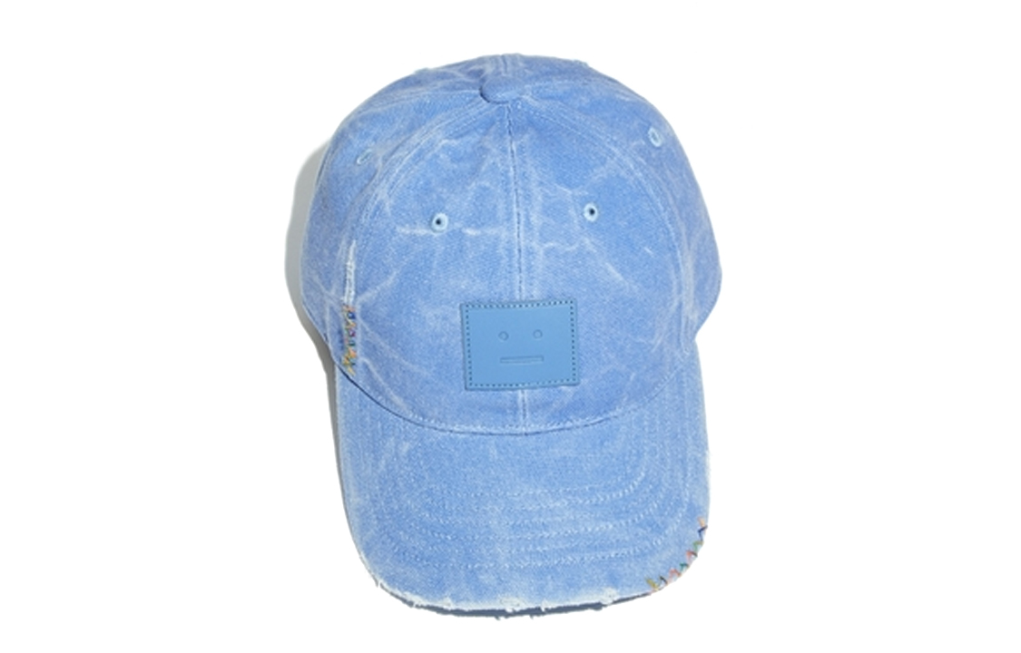 

Хлопковая Полиэстеровая Бейсболка Унисекс Синий/Серый Acne Studios