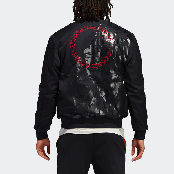 Куртка adidas CNY Rose Jkt Back Printing Basketball Sports Jacket Black, черный — фото 4