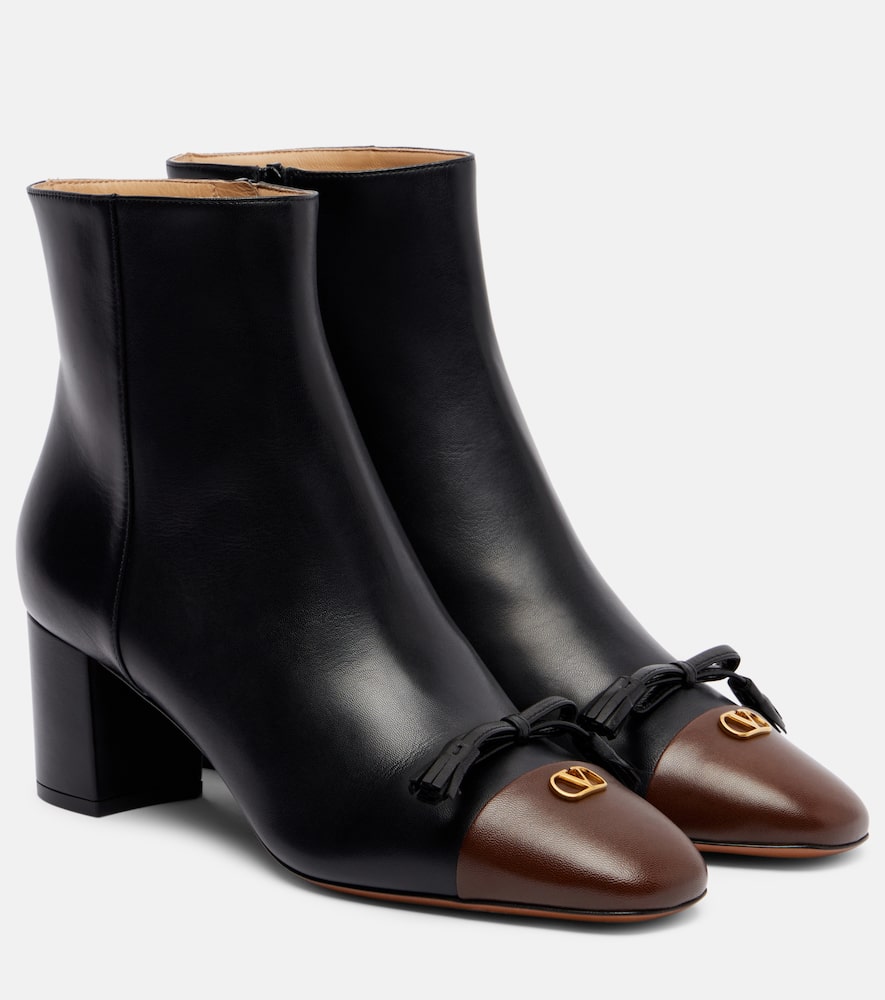 Кожаные ботинки Valet Du Roi Valentino Garavani, Nero-Light Coffee