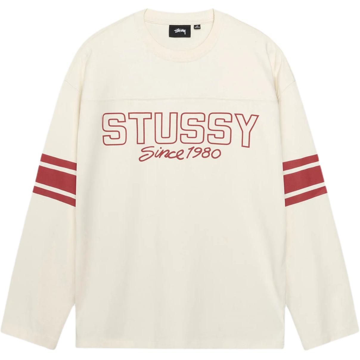 

Футболка Stüssy Logo print Stripe detail Sweatshirt Stussy, Ecru
