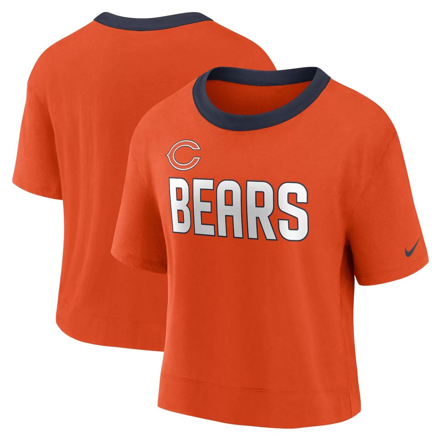 

Женский модный укороченный топ с высокими бедрами Nike Orange Chicago Bears Nike