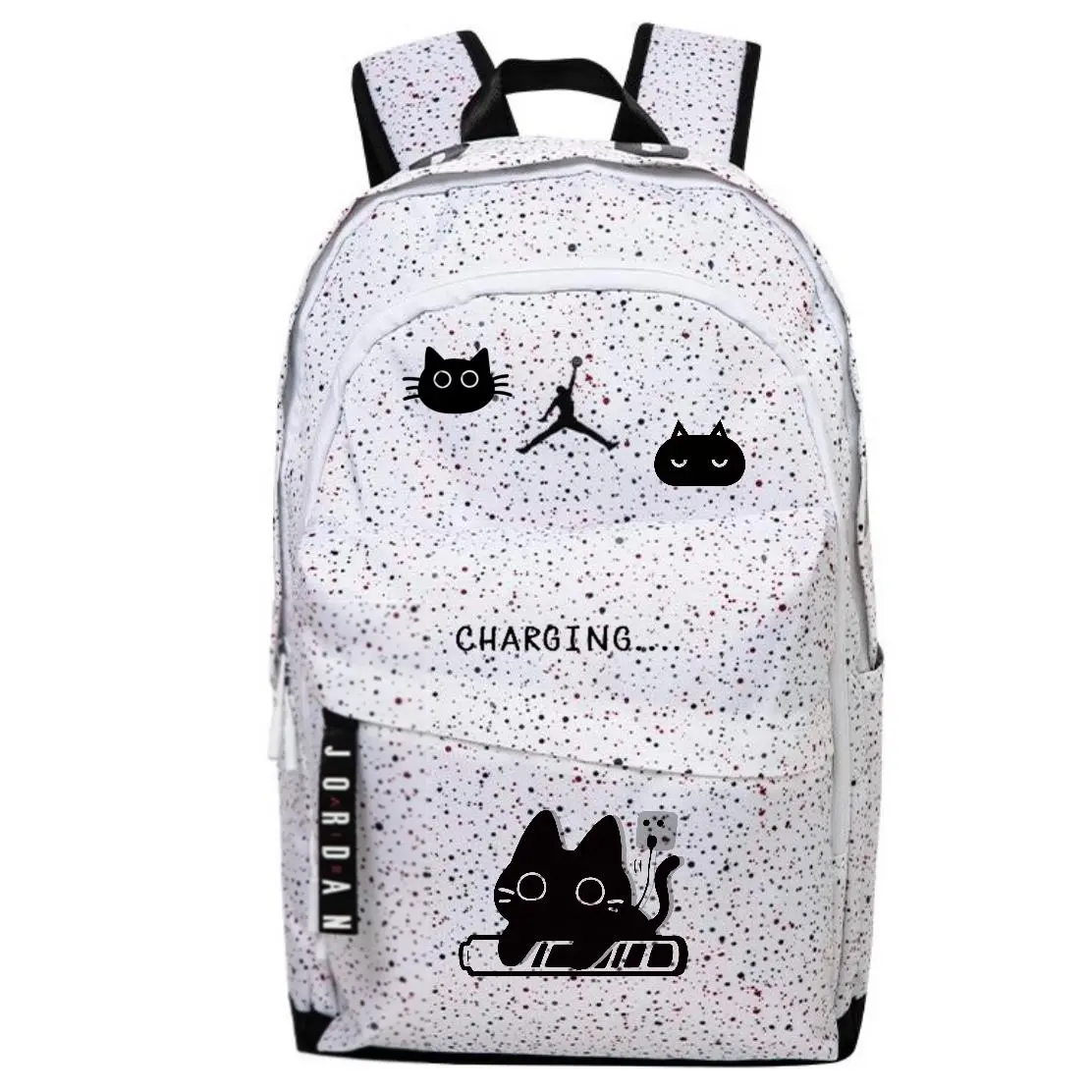 

Jordan Полиэстеровый рюкзак унисекс белый, Charging Kitten