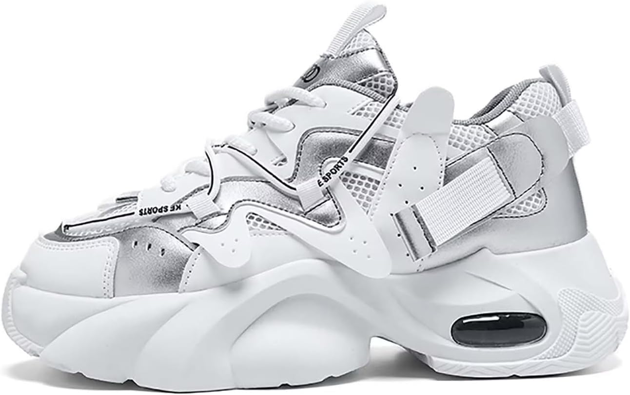 

Мужские массивные кроссовки TERBOFIN больших размеров, дышащие обувь для ходьбы на платформе, модного стиля, белый