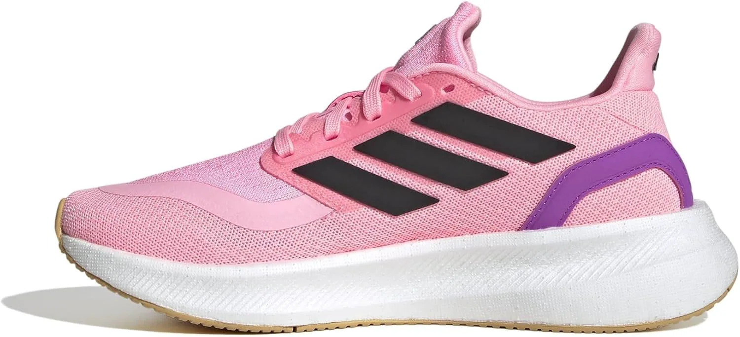 Adidas Детские кроссовки для бега Pureboost Light унисекс, розовый/черный — фото 3