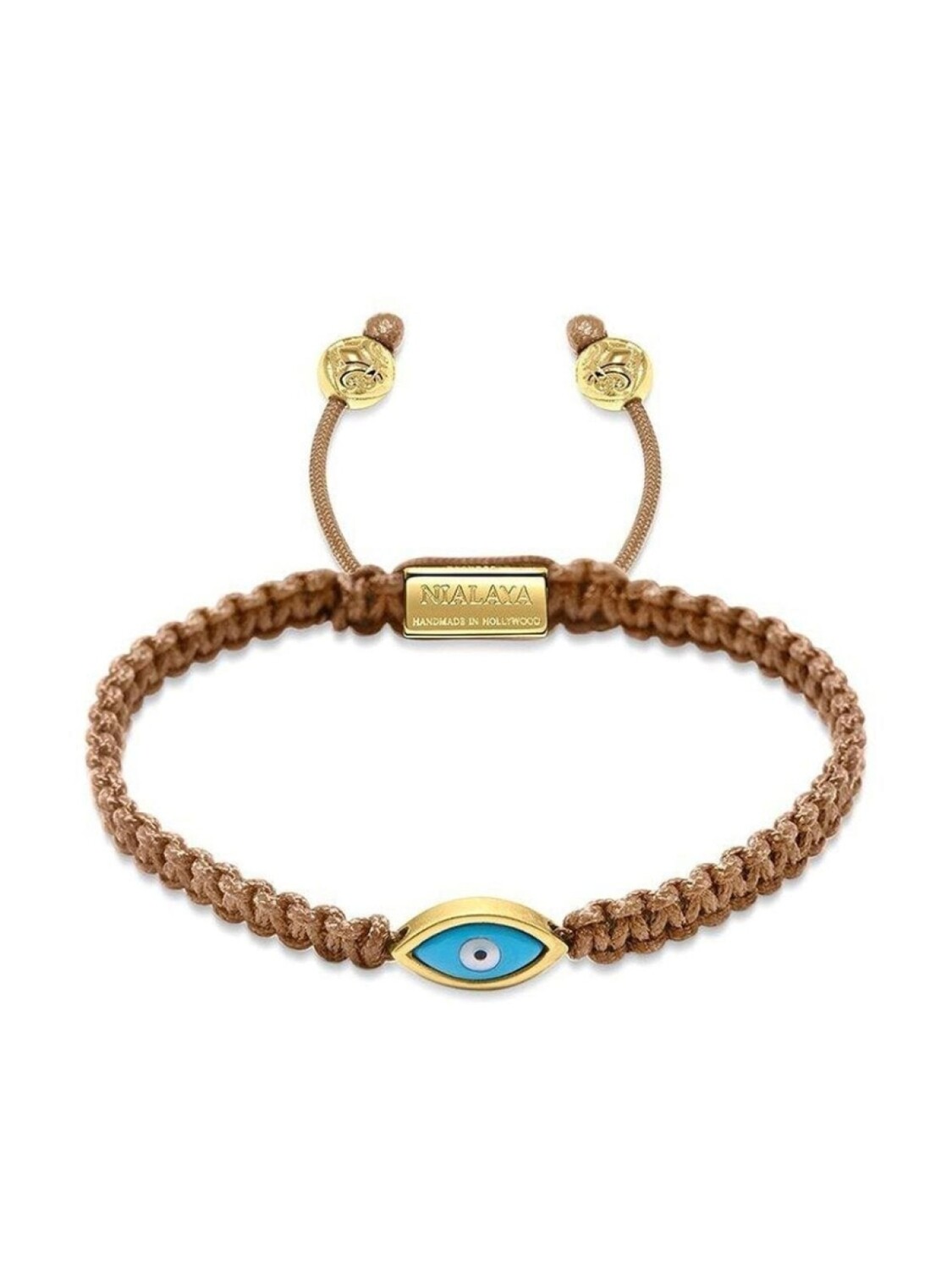

Плетеный браслет Evil Eye Nialaya Jewelry, коричневый