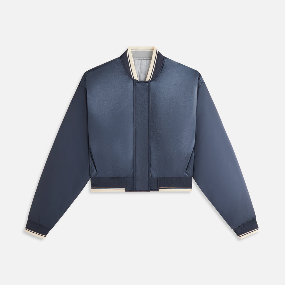 

Куртка Kith Women Landry Cropped Satin Bomber, черный