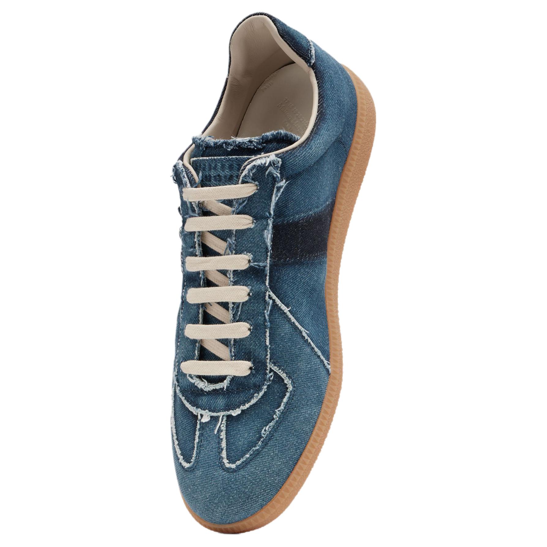 Maison Margiela Replica Sun Faded Low top Canvas Shoes Men's Blue — фото 4