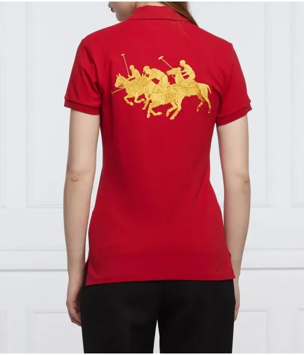Полюс slim fit Polo Ralph Lauren, красный — фото 4