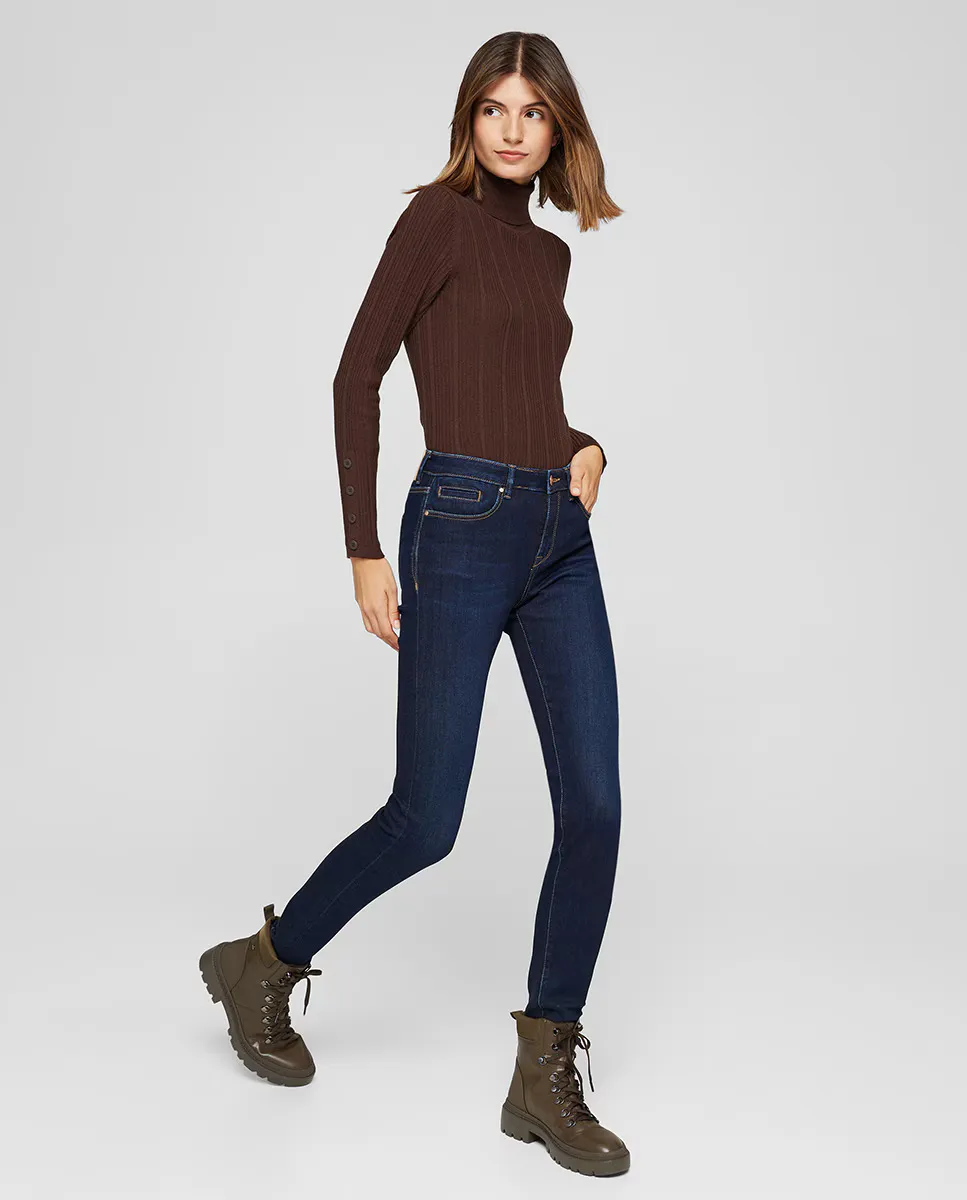 

Женские узкие джинсы с 5 карманами Esprit Collection, синий