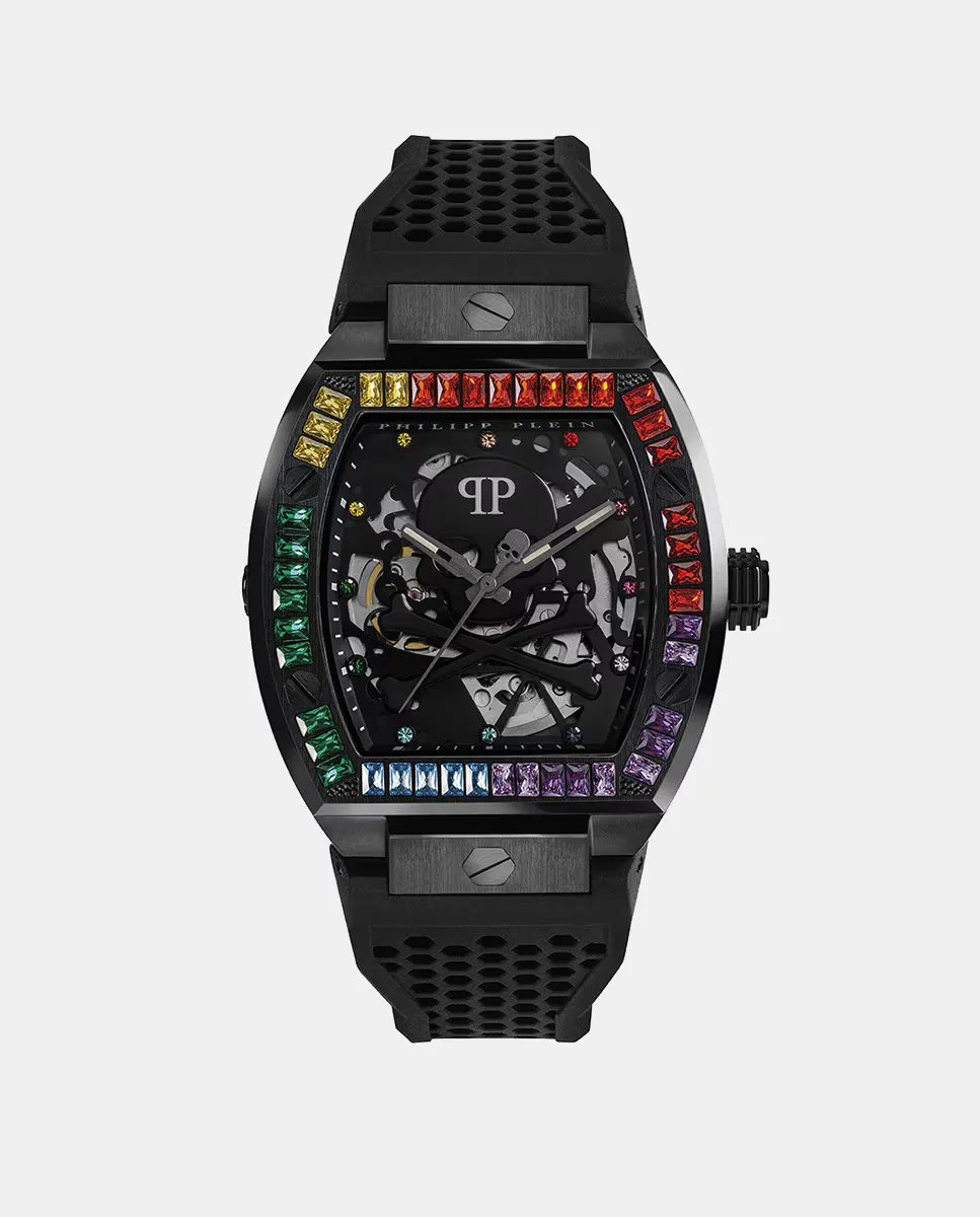 

Skeleton PWBAA0621 Автоматические черные силиконовые мужские часы Philipp Plein