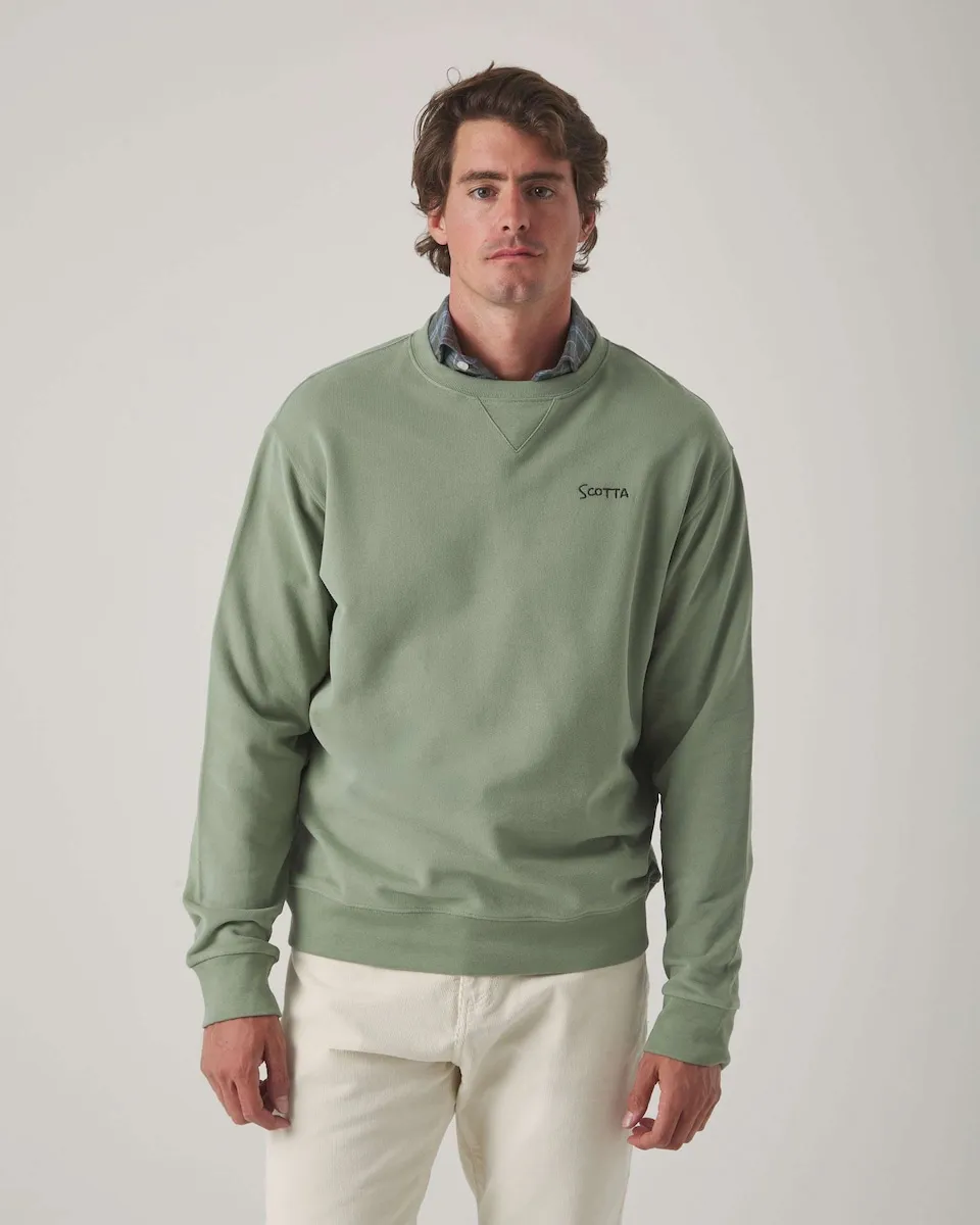 

Мужская толстовка с круглым вырезом зеленого цвета Scotta 1985