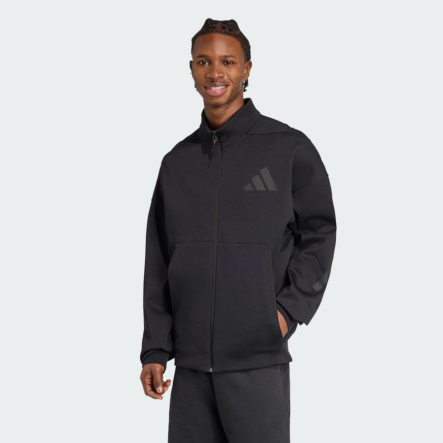 Спортивная толстовка с капюшоном на молнии ADIDAS SPORTSWEAR Z.N.E., черный — фото 2