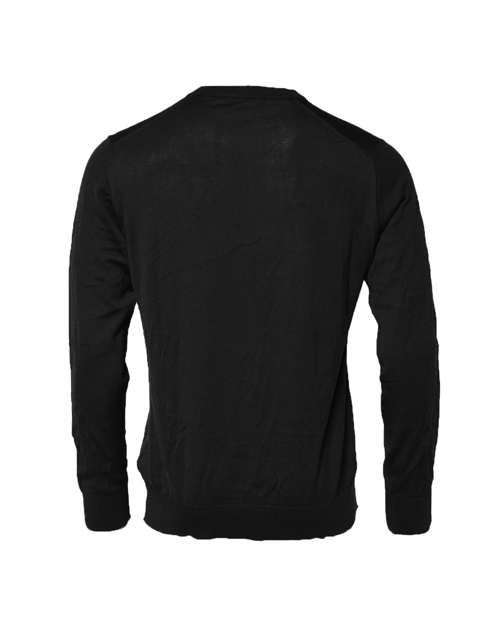 Черный хлопковый свитер с логотипом DG для мужчин Dolce & Gabbana, Black — фото 2