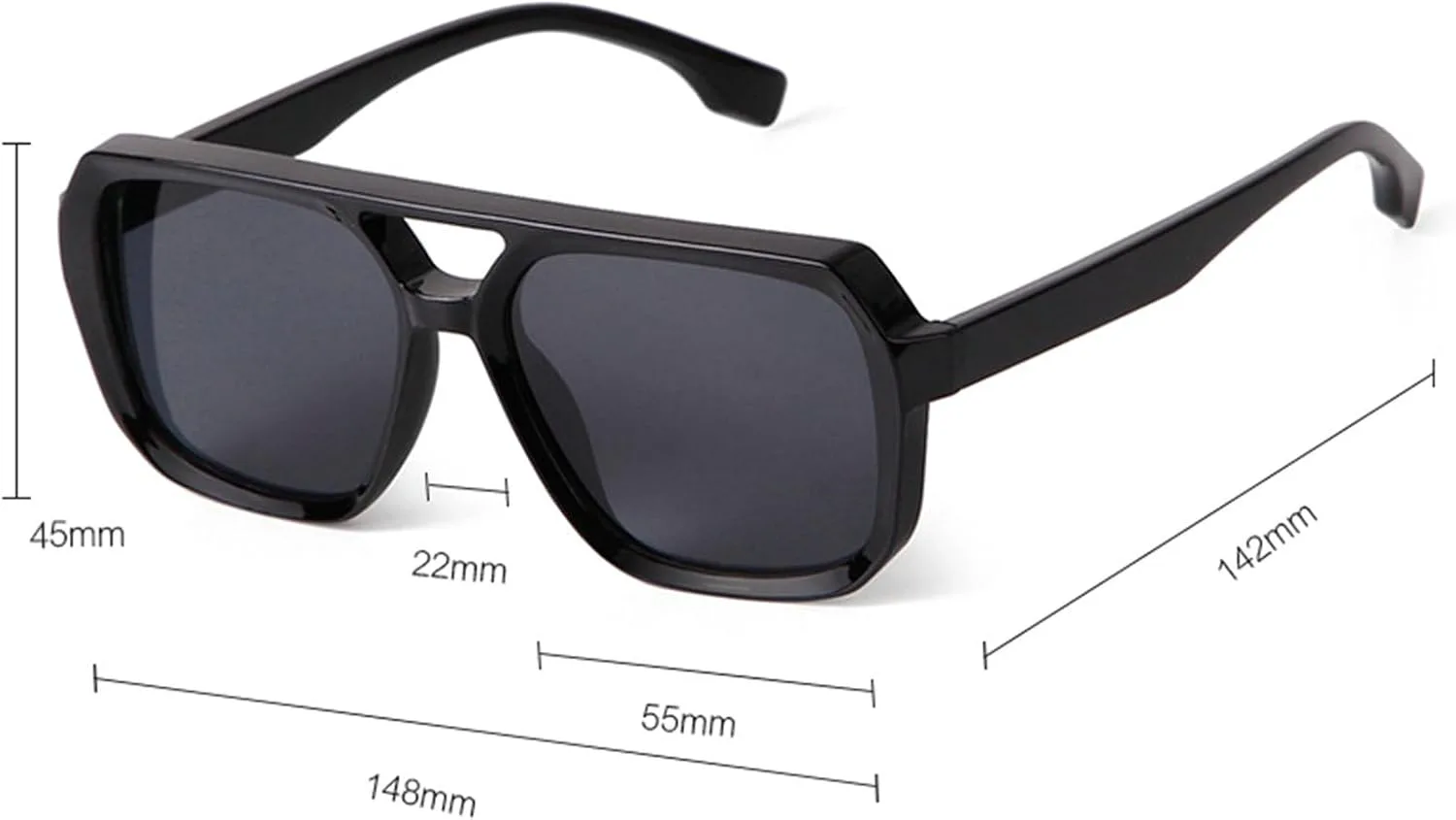 

Солнцезащитные очки COTIA Square в винтажном классическом стиле "пилот" для мужчин и женщин, модные, с двойной перемычкой, стильные солнцезащитные очки, Tea