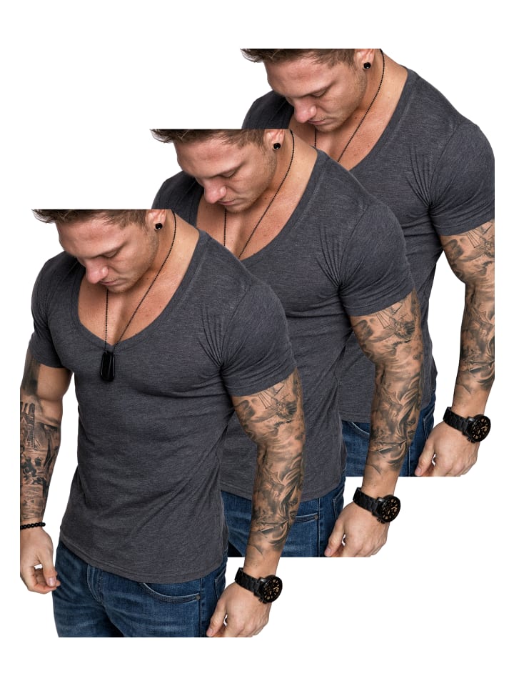 

Мужской набор из 3 футболок 3. EUGENE (3x антрацитовый), Черный, Мужской набор из 3 футболок 3. EUGENE (3x антрацитовый)