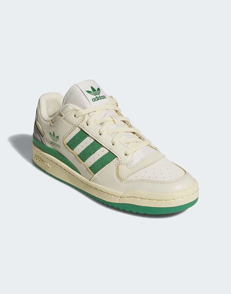 

Кроссовки Adidas Originals Forum low cl в кремово-бело-зеленом цвете