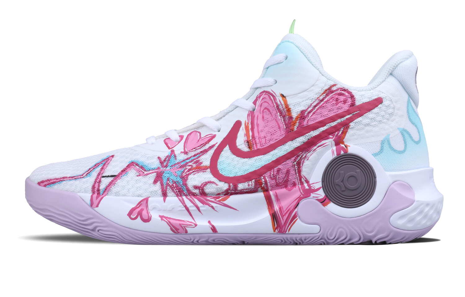 

Кроссовки Nike KD Trey 5 IX Vintage Basketball Shoes Unisex Mid-top Pink, белый