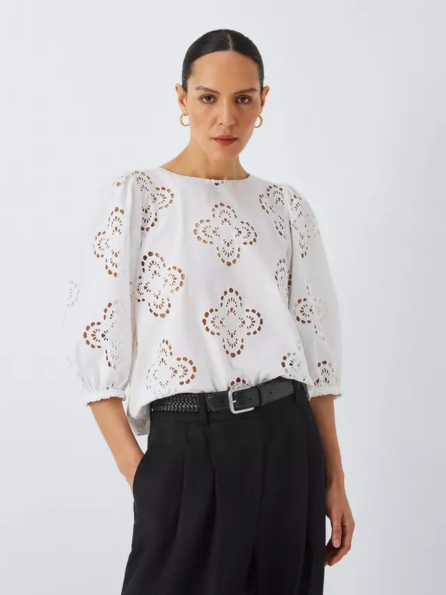 

Блуза John Lewis Cutwork, белый