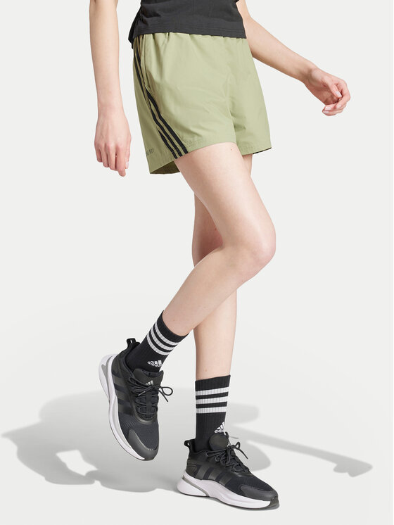 Спортивные шорты loose fit Future Icons 3-Stripes IW7707 Adidas, зеленый — фото 2