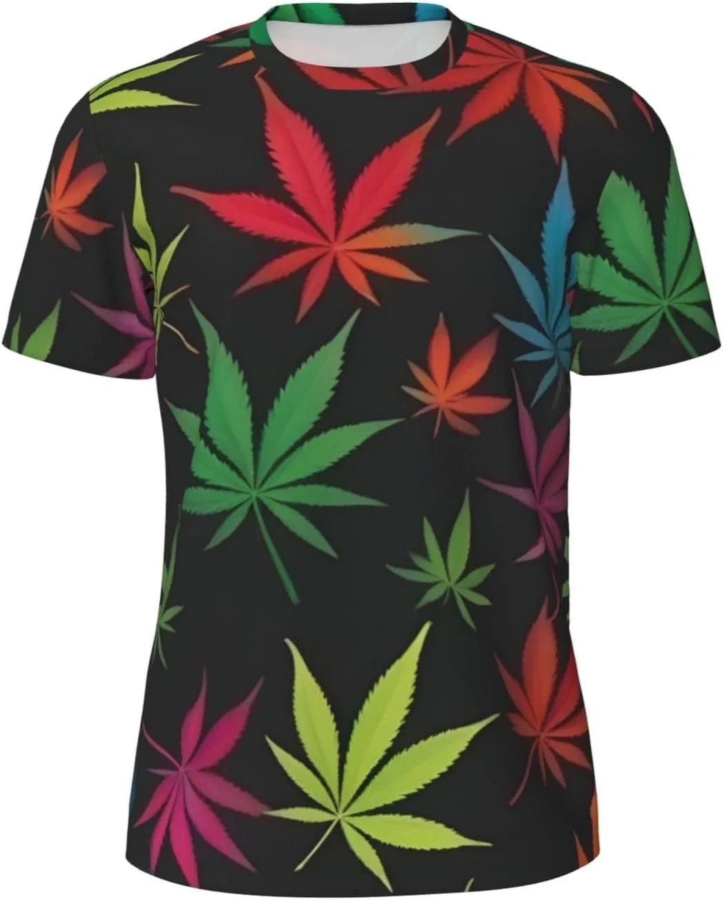 

Футболка мужская летняя с принтом листьев травы, легкая и дышащая SDFHU