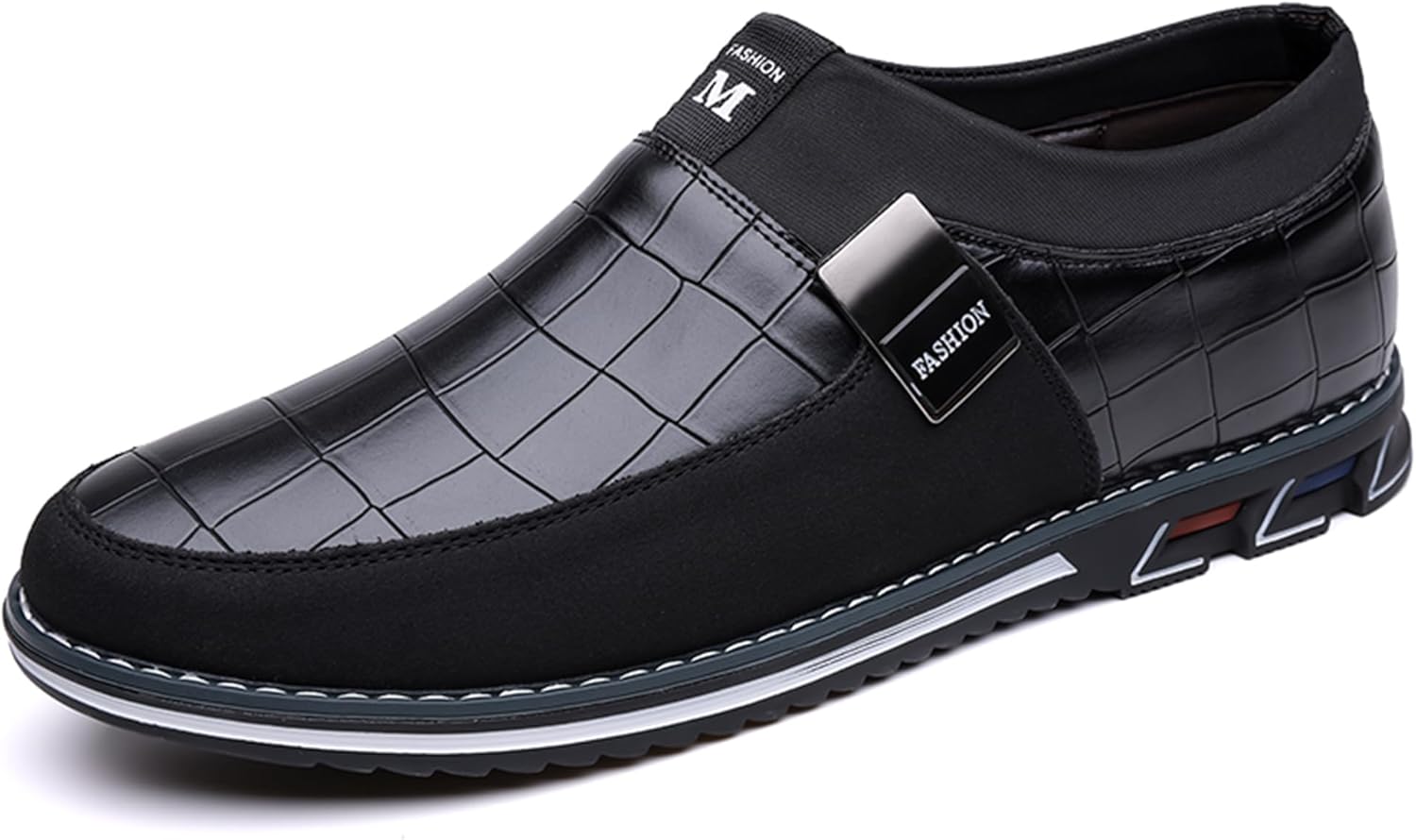 

Мужские повседневные туфли Veslexth, лоферы для комфорта при ходьбе, для работы, офиса, деловые лоферы, легкие и путешествий мокасины, черный