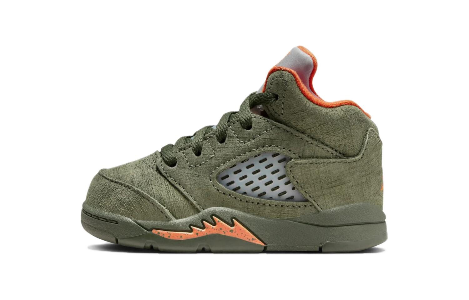 

Кроссовки Jordan 5 Retro Olive 2024 TD, оливковый/оранжевый