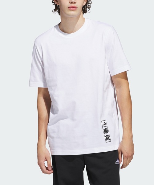 

Футболка с коротким рукавом, принт с горой Фудзи Adidas, белый