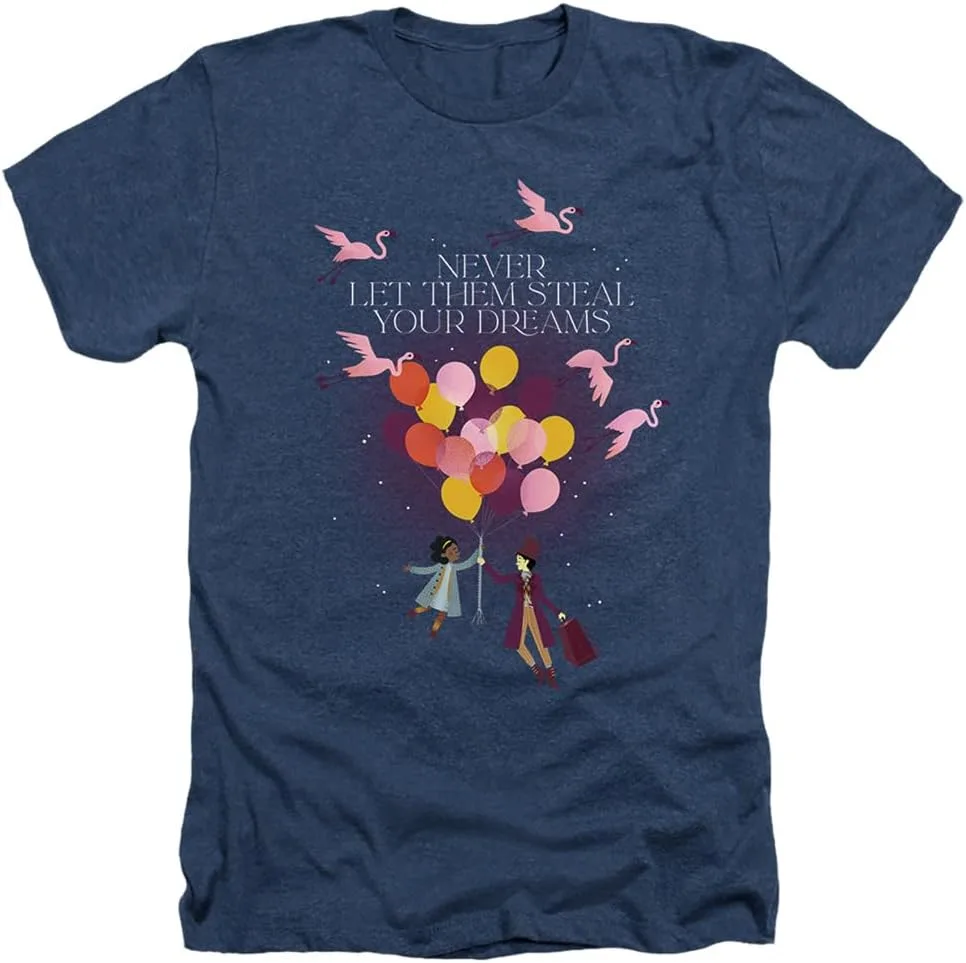 

Футболка Unisex Adult LOGOVISION Willy Wonka and The Chocolate Factory Never Let Them Steal Your Dreams Heather