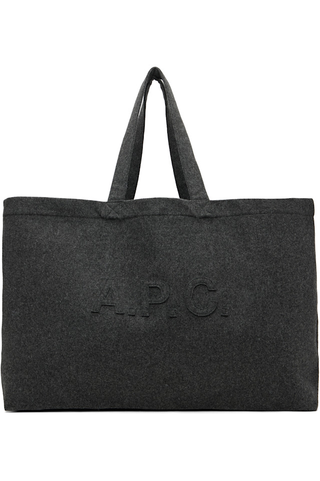 

A.P.C. Серая трапециевидная сумка для покупок
