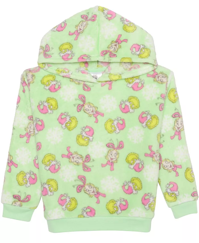 

Детская толстовка с капюшоном Cosplay для девочек 2T-6X с длинными рукавами The Grinch, зеленый