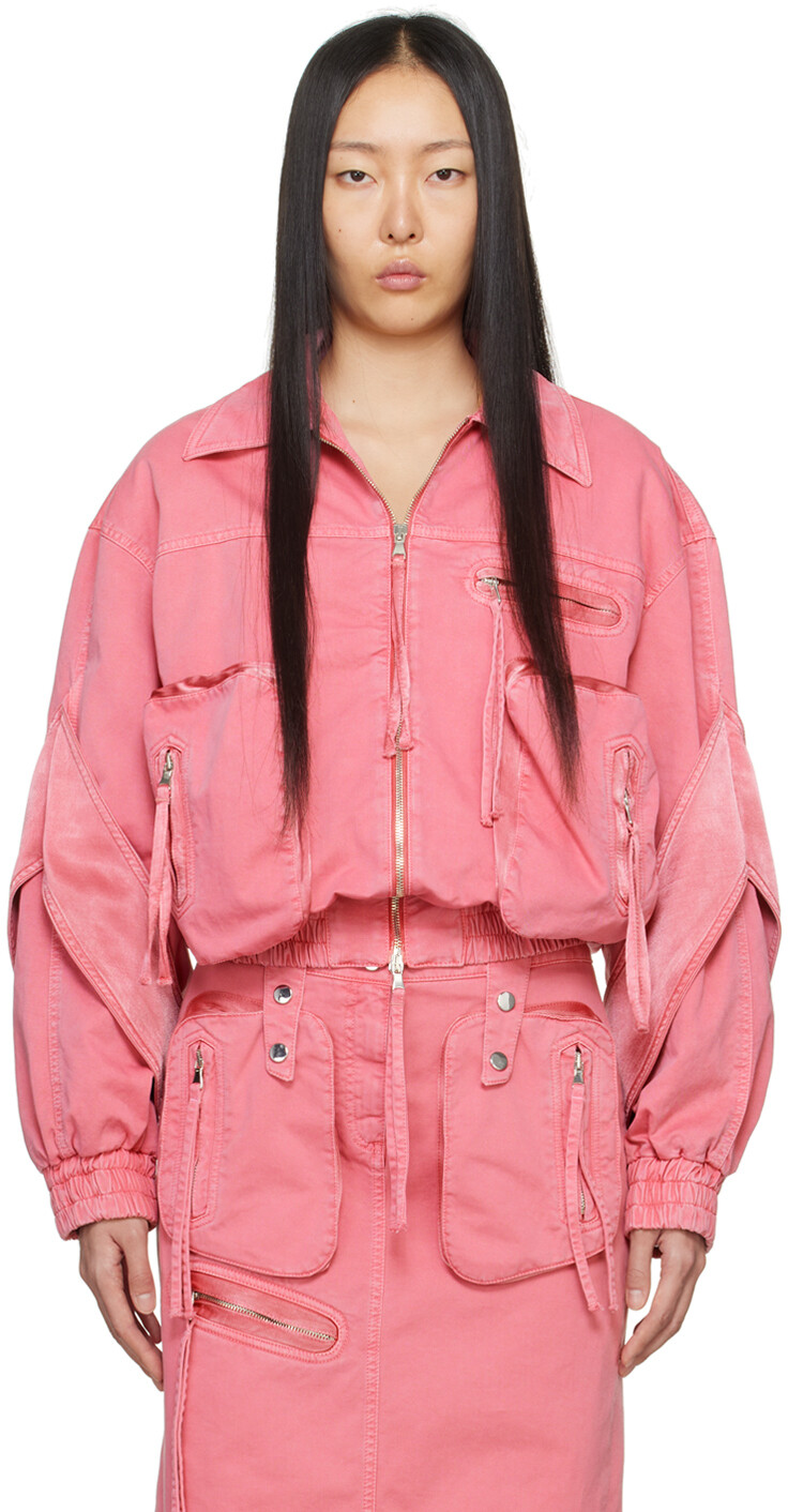 

Розовый дутый бомбер Blumarine