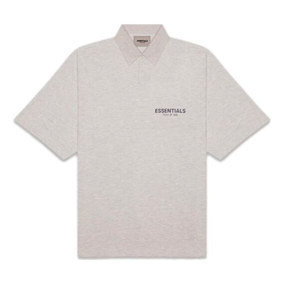 

Рубашка fw20 polo shirt 'heather oatmeal' Fear Of God Essentials, серый