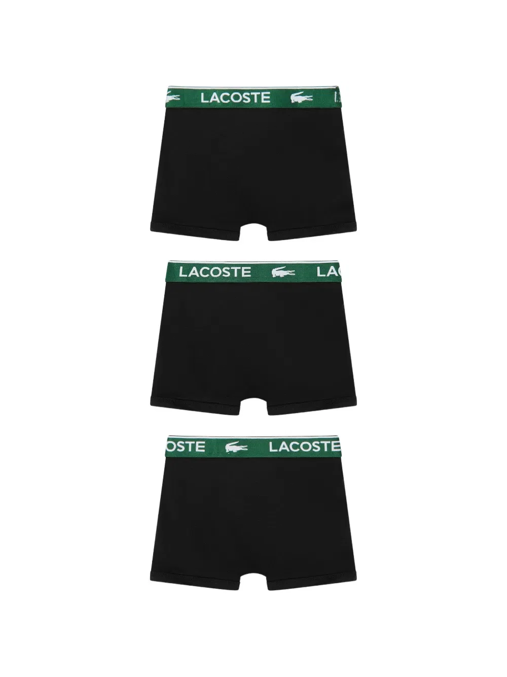 Боксеры с логотипом (комплект из трех штук) Lacoste Kids, черный — фото 2