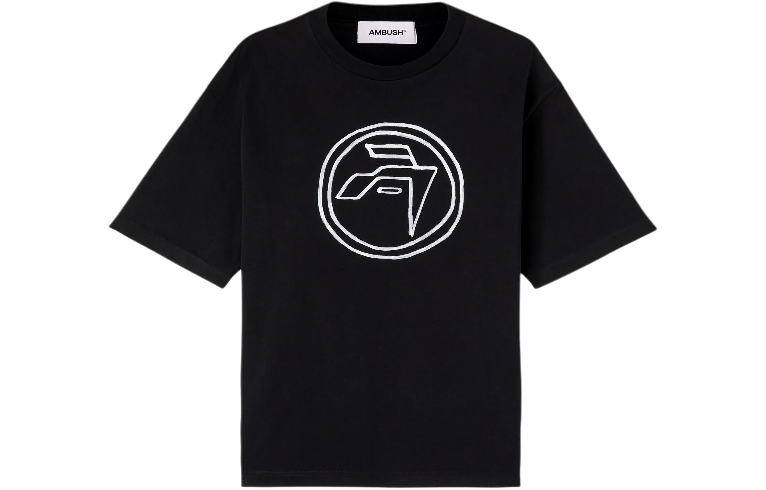 

Футболка из органического хлопка с принтом-эмблемой AMBUSH, черная