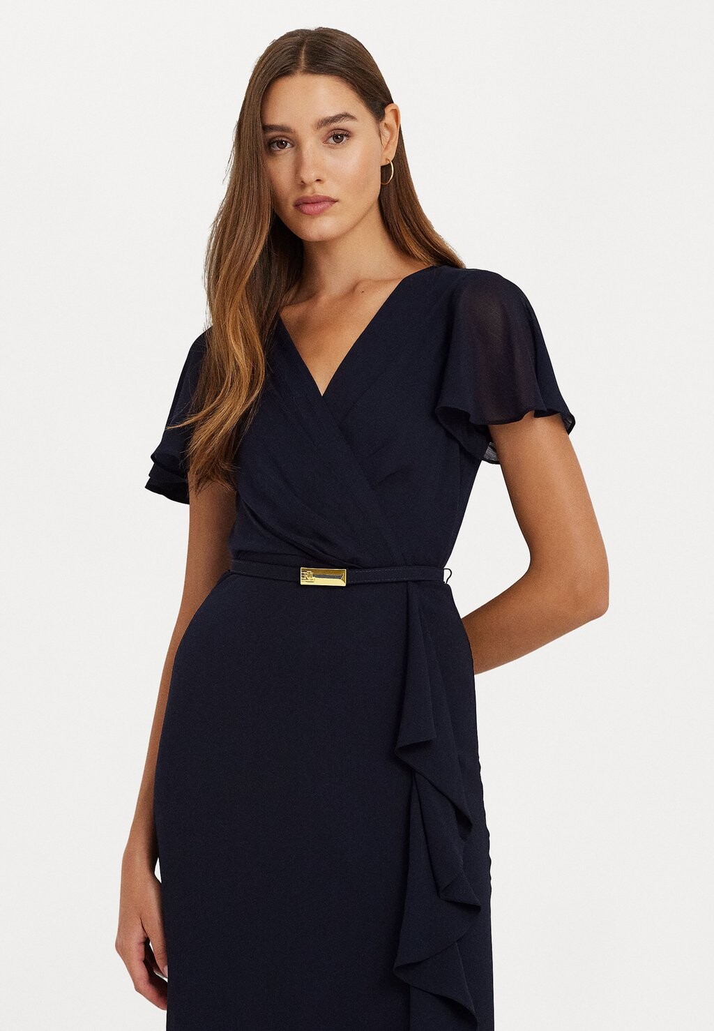 Вечернее платье Farrysh Short Sleeve Gown Lauren Ralph Lauren, цвет lighthouse navy