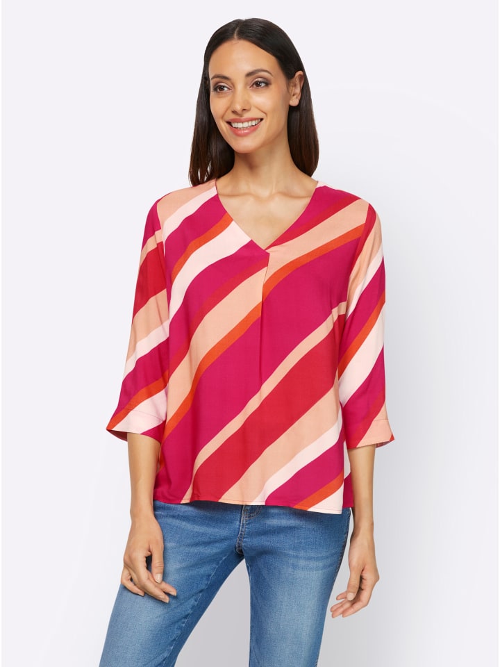 

Блузка с принтом в розово-абрикосовых тонах Heine