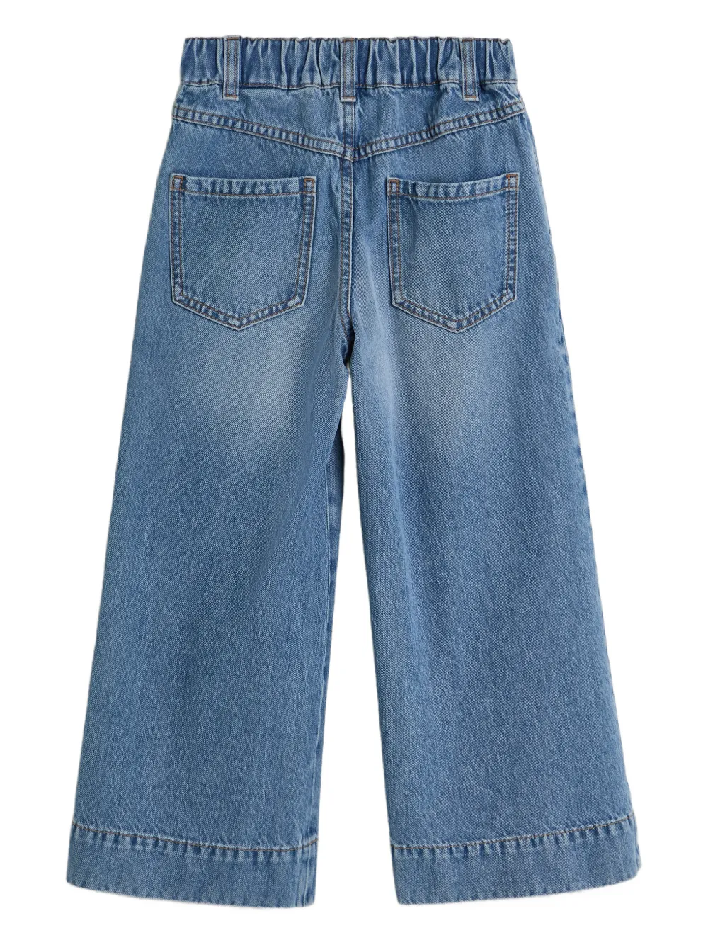 Расклешенные джинсы с декором monili Brunello Cucinelli Kids, синий — фото 2