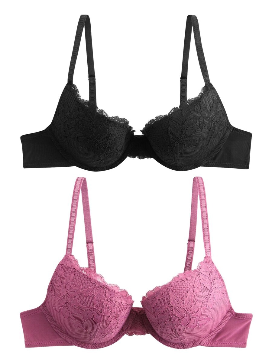 

Бюстгальтер на косточках Next Push-up Bra, цвет dark pink/black