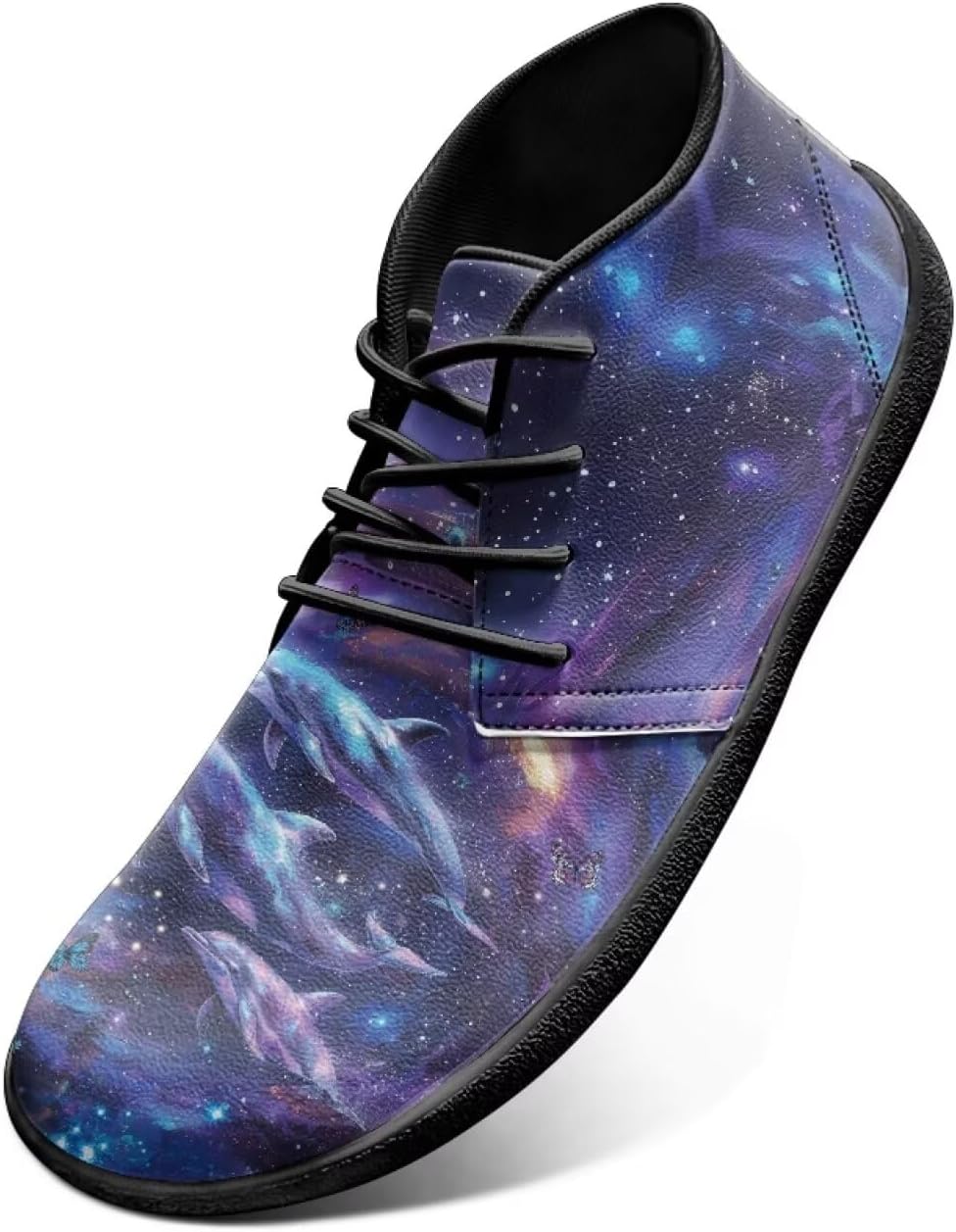 

Мужские кроссовки для кросс-тренинга с широкой передней частью и рисунком «дельфин» на резиновой подошве Watdotory, Dolphin Jumping Over Sea