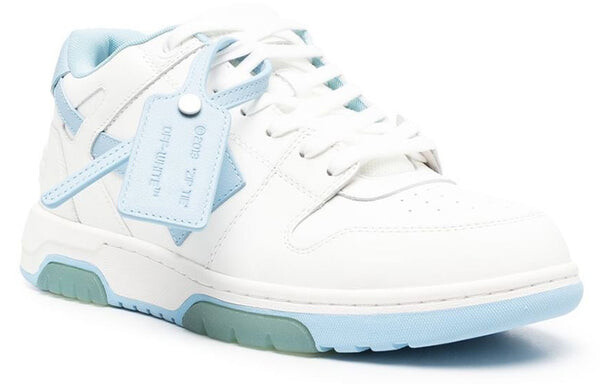 Кроссовки out of office leather sneakers 'white blue' Off-White, белый — фото 2