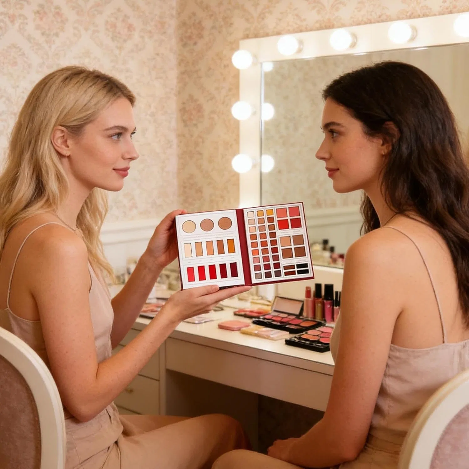 Палитра теней для век 52 цвета Matte Shi ммer Highlighter Contour Blush Cheek — фото 2