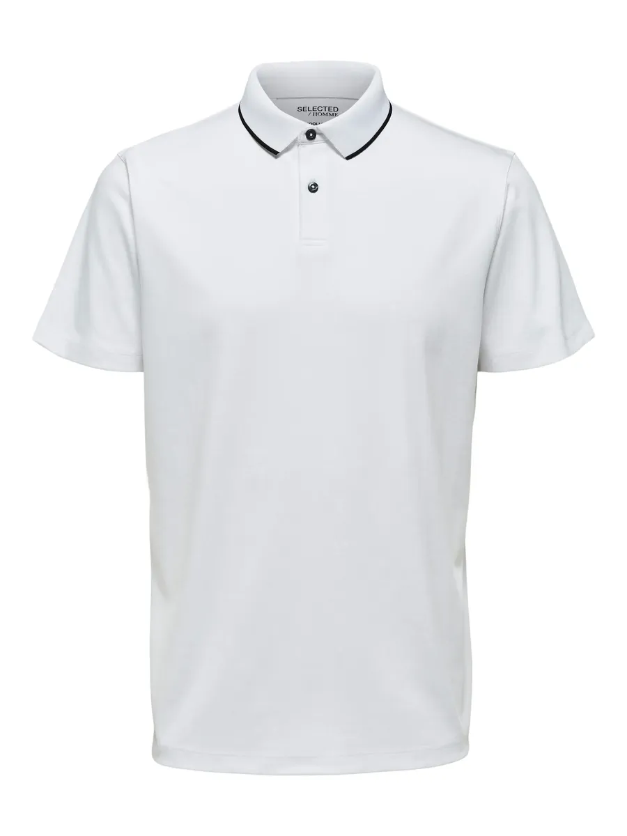 

Рубашка-поло SELECTED HOMME "SLHLEROY COOLMAX SS POLO NOOS", белый