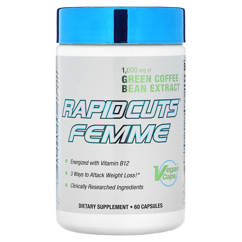 

ALLMAX, RAPIDCUTS Femme, экстракт зеленых кофейных зерен, 1000 мг, 60 капсул
