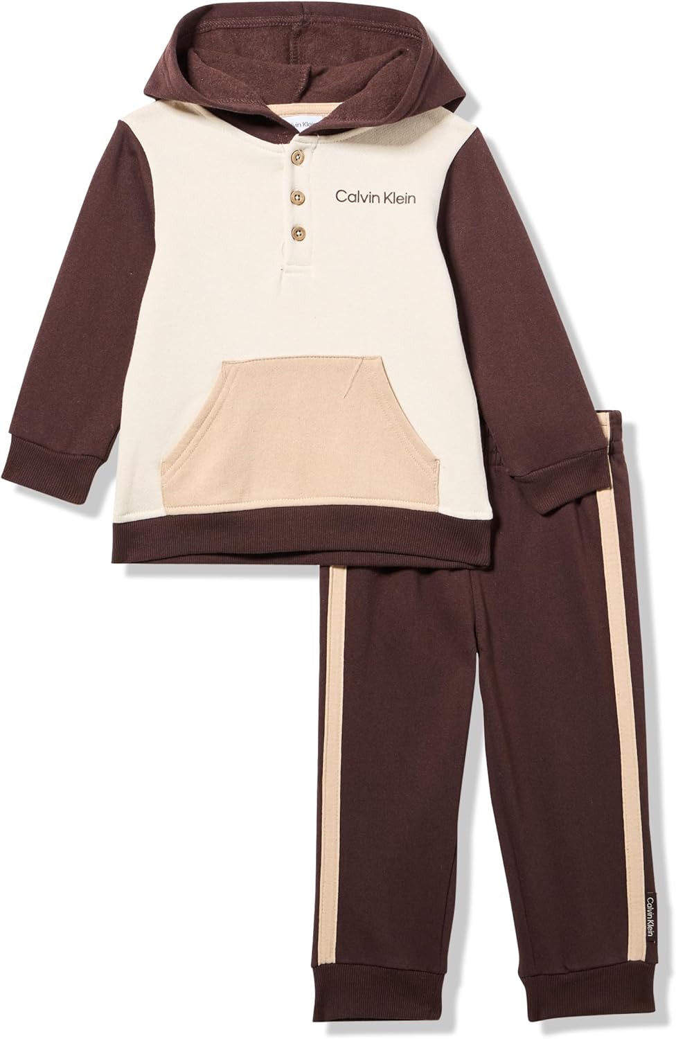 

Комплект из двух трикотажных вещей Calvin Klein для девочек, Birch/Irish Cream/Java/Emperador