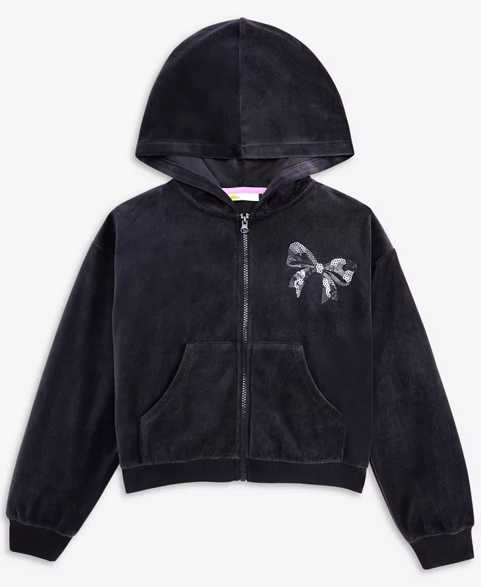 

Маленькие и большие девочки худи с бантом на молнии Epic Threads, черный